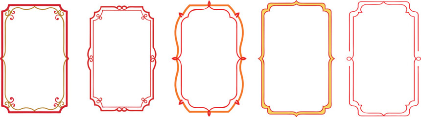 Editable border frame vector design 