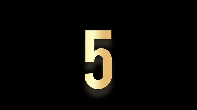 video animation of numbers from 1 to 5. Counting from 1-5. letter, alphabet , typography, font, character .
