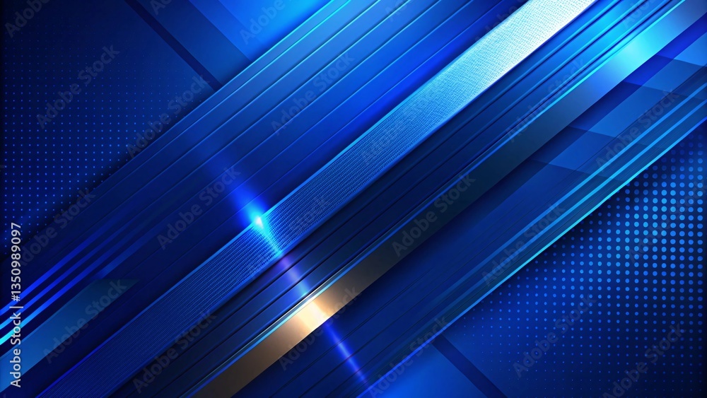 Poster abstract blue design: a captivating abstract design in shades of blue, featuring geometric shapes an