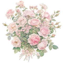 Creative 2D Doodle Floral Illustrations on White Background