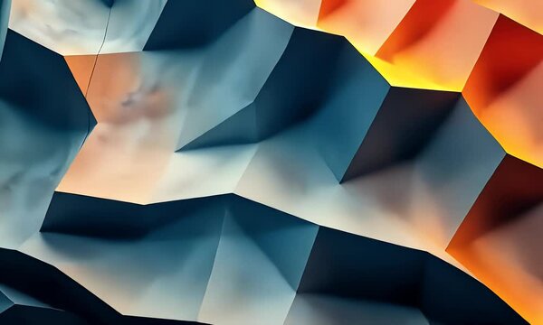 Abstract geometric texture, multifaceted shapes