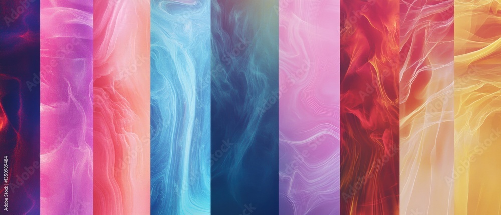 Poster vibrant abstract backgrounds with colorful smoke patterns and ethereal swirls for creative projects 