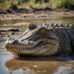 Fototapeta premium alligator in the everglades