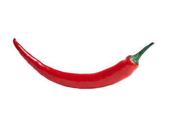 red hot chili pepper on transparent background