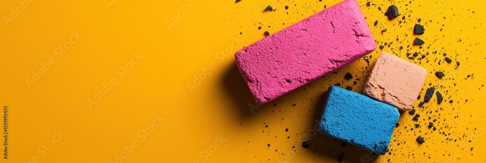 Aufkleber vibrant creative disruption bold cmyk color block aesthetic showcasing dynamic design innovation and