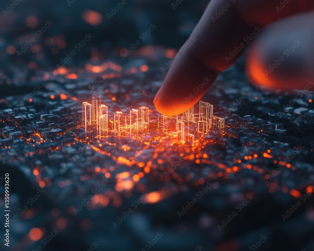 Poster digital metropolis awakening immersive touchpoint visualization of smart city infrastructure - innov