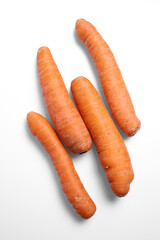 carrots isolated on white background