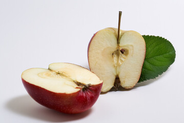 red apple on a white background