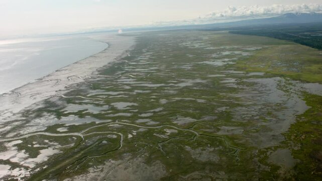 Knik Arm Aerial Alaska Point MacKenzie
