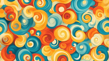 Fototapeta premium Abstract swirls with vibrant colors.