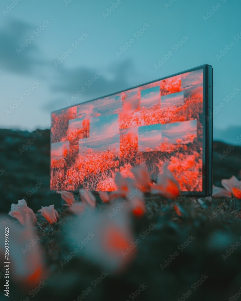 Aufkleber immersive digital landscape cinematic infrared display redefining visual storytelling with next-gen 