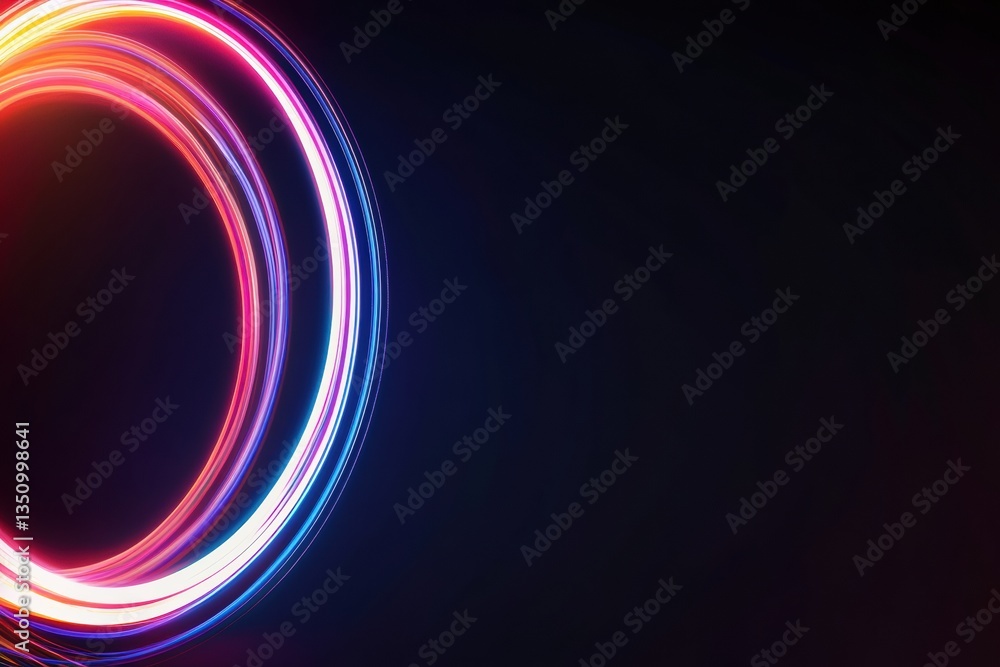 Poster Quantum Fusion Portal Cutting-Edge Digital Transformation Visualizing Infinite Technological Possibilities with Immersive Neon Light Dynamics