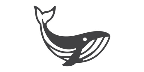 Whale Icon Silhouette Vector Art