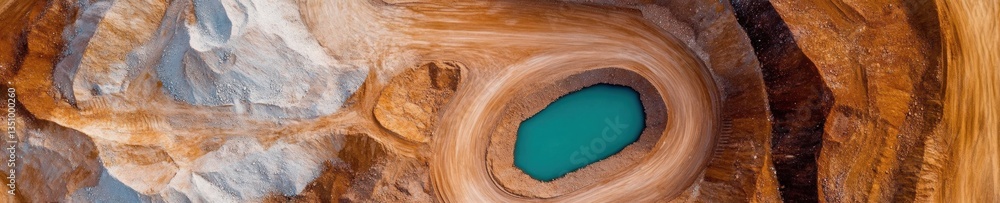 Fototapete geospatial intelligence sustainable mining iot visualization - aerial topographic data mapping for c
