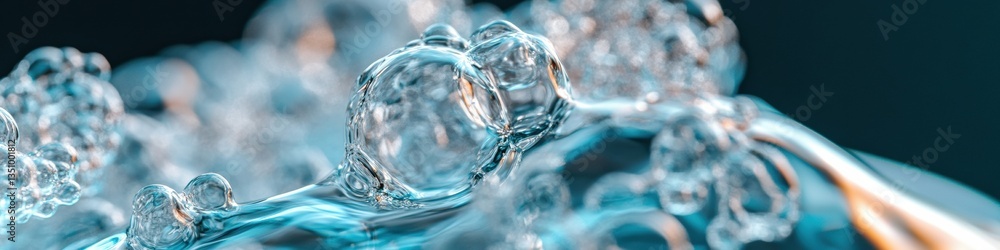 Leinwandbilder liquid innovation transparent water bubble dynamics for reach as high as you can day - immersive mol