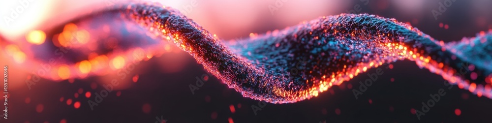 Aufkleber Quantum Genomics Revolution AI-Powered Precision Medicine Visualization with Futuristic DNA Algorithmic in Holographic Neon Spectrum