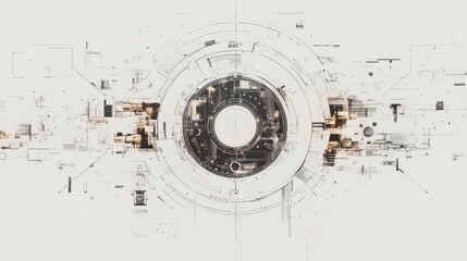 Abstract futuristic circuit design, graphic, technology