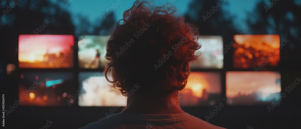 Poster immersive digital horizons gen z blockchain visualization of interactive media landscapes - transfor