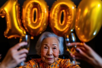 Generational Legacy Celebration Centenarian Wellness Milestone - Intimate 100th Birthday Soiree Capturing Multigenerational Family Connection and Timeless Wisdom