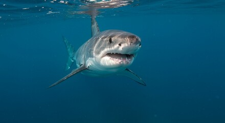 Fototapeta premium Great White Shark: Oceanic Majesty, Underwater Elegance