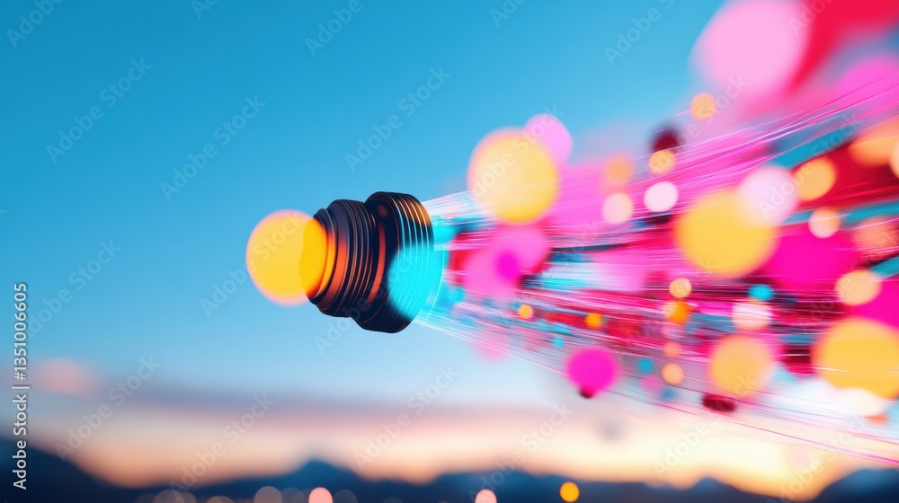 Leinwandbilder kinetic energy burst vibrant ai-driven creativity visualization showcasing digital innovation, gener