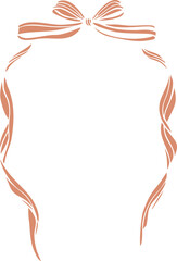 Ribbon / bows style frames / boarders, in png transparent background format