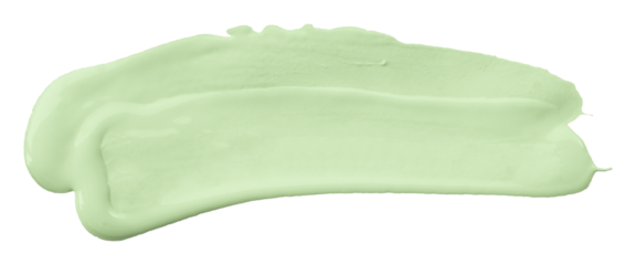 green brush isolated on transparent background