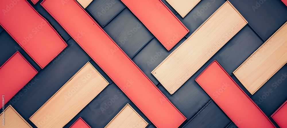 Poster background of diagonal geometric shapes blending seamlessly in charcoal gray and orange tones – empt