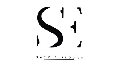 SE, ES Abstract Letters Logo Monogram