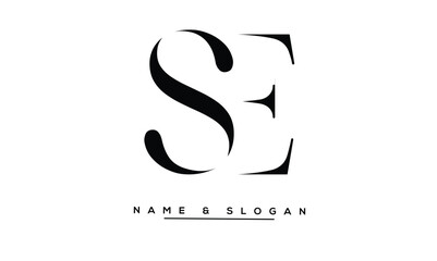 SE, ES Abstract Letters Logo Monogram