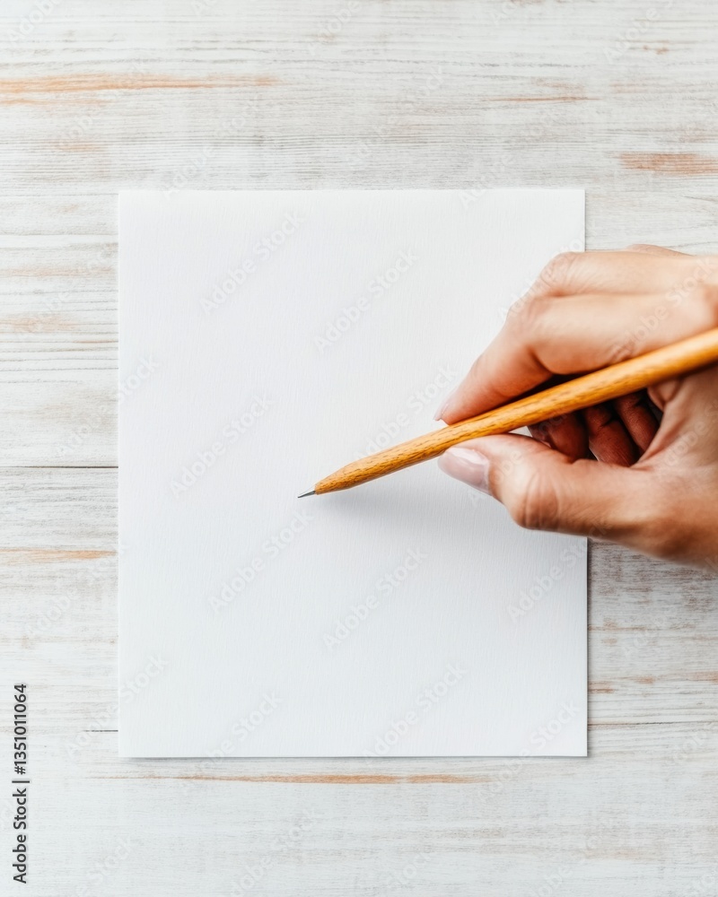 Aufkleber minimalist creative workspace blank page potential - inspirational analog design moment capturing mi