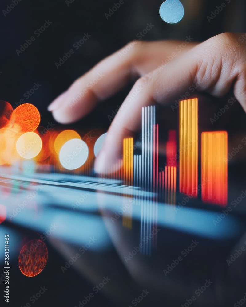 Aufkleber Augmented Analytics Mastery Immersive Data Visualization with Dynamic Touchscreen Interface - Next-Gen Business Intelligence for Strategic Decision Making