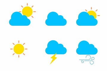 Weather icons, set of weather icons, weather icons set