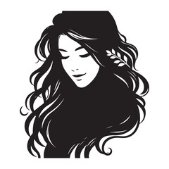 woman with long hair