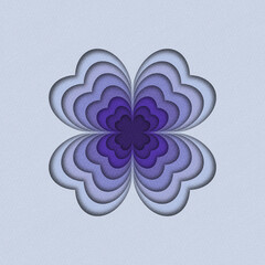 beautiful layered flower design featuring shades of purple and blue, creating calming and artistic effect