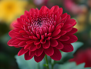 Close-up photo of deep red dahlias for social media