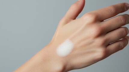 Fototapeta premium Applying Sunscreen to Prevent Sunburn on Skin