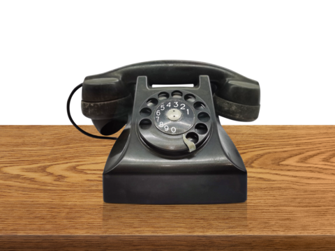 old desk phone front view PNG transparent.
