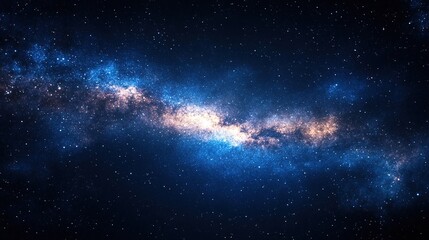 Under the deep night sky, the stars are twinkling, the blue Milky Way is winding and spreading, and the bright starlight constructs the mysterious and magnificent scene of the vast universe.
