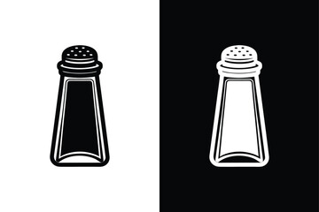 Salt & Pepper Shaker Icon. Essential Condiment Symbols for Branding