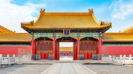 Fototapeta premium Forbidden City in Beijing, China, ancient imperial architecture