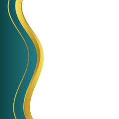 Elegant Gold Curve Border