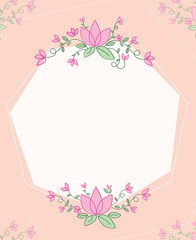 Floral Wedding Invite Vector Template
