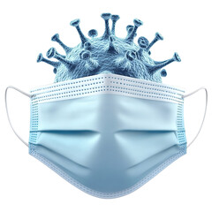 Doctor mask and virus protection Isolated on a transparent background
