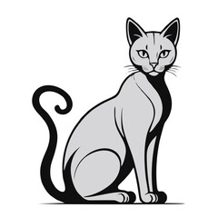 Obraz premium Minimalist Cat Vector Design