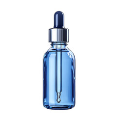 Blue Glass Dropper Bottle Skincare Product Packaging Design