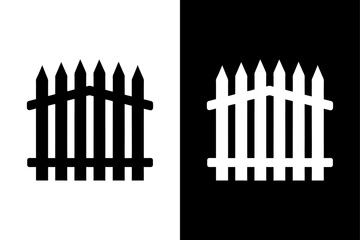Black Fence Silhouette Clipart Transparent & Scalable.