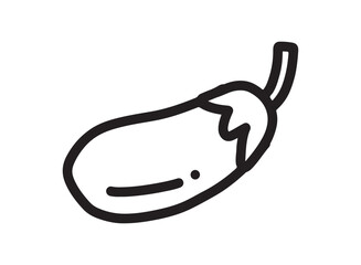 Set of an Eggplant Fresh Vegetables Icon