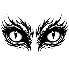 Chameleon eye silhouette