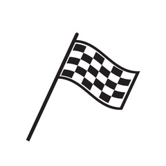 Racing flag. Checkered flag or start and finish flag. Perfect for sports and finish line designs. Vector illustration,